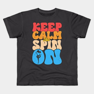 Winter Color Guard Keep Calm And Spin On Kids T-Shirt